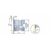 TSM-R-TS16 (Flange type) Shallow groove milling tools with precision ground 3-edged inserts for internal and external applications - Big-tools Industrial Supply Tools for Metal Cutting